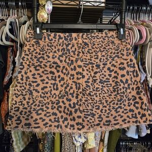 We The Free Animal Print A-Line Skirt